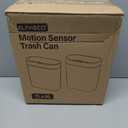 ELPHECO 2 Pack Bathroom Motion Sensor Trash Can 2.5 Gallon + 2 Gallon Automatic Garbage Can Bathroom Decor, Slim Plastic Smart Trash Bin with Lid, Garbage Can for Kitchen, Office, White, 2 Pack