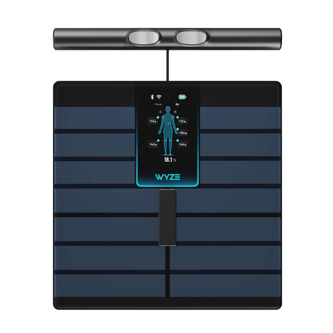 Wyze Smart Scale Ultra BodyScan with Handle Wi-Fi & Bluetooth Body Composition Scale for Weight, BMI, Body Fat, Muscle Mass, and Segmental Measurement, 400 lbs, Black