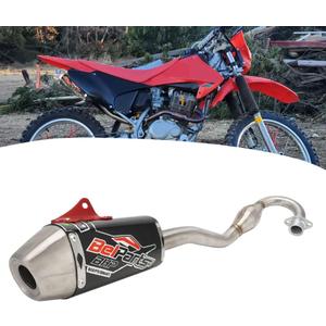 JFG RACING Dirt Bike Exhaust,Slip On Exhaust Muffler Pipe Full Kit for CRF230F 2003-2017-Black
