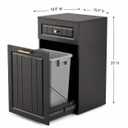 13 Gallon Pull Out Trash Can Cabinet with Drawer
Hidden Wooden Garbage Cabinet for Kitchen, Freestanding Modern Farmhouse Waste Bin Holder, Black