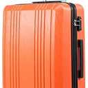 Coolife Luggage Suitcase PC+ABS with TSA Lock Spinner Carry on Hardshell Lightweight 20in 24in 28in (orange, L(28IN))