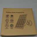 FUTUREZEN 10W Solar Panel for Security Camera, Trail Camera, Type-C Device, Solar Charger with USB-C, Micro USB & DC 5.5x2.1mm Port, IP66 Waterproof, Adjustable Mount, 7.2FT Cable