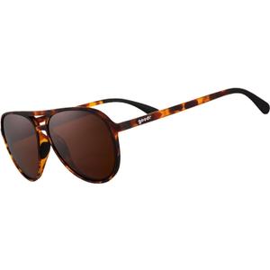 goodr Amelia Earhart Ghosted Me Polarized Aviator Sunglasses for Men & Women, Large Sized (Mach G), Brown Translucent Frames with Brown Non-Reflective Lenses, UV400 Protection, No Slip, No Bounce