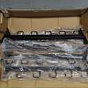 5 Pack Gridwall Waterfall Faceout with 5 Hooks Gridwall Clothes Hanger Gridwall Accessories Square Tubing Straight Arm Gridwall Waterfall Hooks Hangers for Home Shop Retail Display (16)