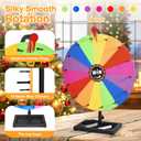 AugFir 18-inch Tabletop Prize Wheel, Prize Wheel Spinner with Stand & Storage Base, Featuring a Prize Wheel with 14 Customizable Color Sections. Suitable for Party Games, Family Games (Original)