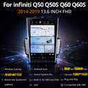 AuCar Mark 7 13.6 Inch Touch Screen Android 13 Car Radio for Infiniti Q50 Q50S Q60 Q60S 2014-2019 Head Unit Wireless Carplay Android Auto GPS Navigation Multimedia Player 8GB RAM 128GB ROM