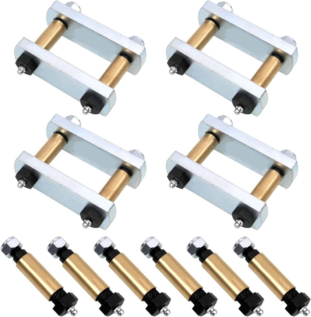 Sporacingrts Heavy Duty Shackle Upgrade Kit Trailer Shackle kit 3.125" Shackles Tandem Axle Replaces UO12-021 (Black)