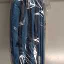 Hearth & Harbor Wrapping Paper Storage Container - Christmas Storage Bag with Ribbon Dispenser and Interior Pockets - Gift Wrap Organizer Fits Up to 26 Rolls of 40" Length, Blue (Large)