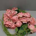 Alecono  Fake Roses, 4in   Flower Head Dusty Pink Artificial Flowers with Stems for Wedding Decorations, Silk Roses Bulk for DIY Home Party Decor