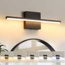 Modern Bathroom Vanity Light 16 Inch, 14W Black Bathroom Light Fixture Over Mirror, Dimmable 5CCT LED Wall Sconce Lighting for Restroom Mirro