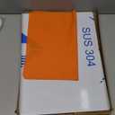 HUAKENER Large Stainless Steel Cutting Boards for Kitchen, Cutting Board with Counter Lip, Cutting Board with Silicone Mat for Meat, Fruits, Vegetables, Bread (15.7 x 11.8 Inch)