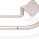 Amazon Basics Room Darkening Double Curtain Rod, 48" to 88", Nickel