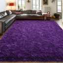 8x10 Large Area Rugs for Living Room, Ultra Soft Purple Big Shag Rug for Bedroom Nursery, Modern Fluffy Plush Carpet for Girls Boys Kids Room Dorm Home Decor, Upgrade Non-Slip (8x10 Feet)