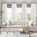 Ivory White Curtains 84 Inch Length 2 Panels for Living Room Curtain for Bedroom Window Total Blackout Off White Drapes 84 Long Boho Farmhouse Linen Black Out Thermal Insulated Curtain Back Tab Pocket