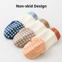 Baby Toddler Non-Skid Crew Socks Non Slip Socks Girl Boy Newborn Infant First Walking Floor Socks 6 Pairs (0-12 Months, Shoe-like)