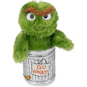 GUND Sesame Street Official Oscar the Grouch Muppet Plush, Premium Plush Toy for Ages 1 & Up, Green/Silver, 10