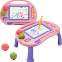 Toddler Toys,Toys for 1-2 Year Old Girls,Magnetic Drawing Doodle Board for Kids Toys,Educational Learning Baby Toys for 18 Months 1 2 3 Year Old Girl Boy Birthday Easter Gifts,Arts and Crafts Toys (Pink)