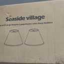 Empire Lamp Shades Set of 2, 6"Top x 16"Bottom x 10.8"High, Champagne Beige | Large Lampshades for Table Lamps Floor Lamps, Spider, E26 Base Harp Holders Included, Natural Linen Replacement,Easy Assembly