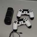 AROEVEIB 2 Pack Controller with Charger Dock for PS4 Wireless Game Controller, with LED Charging Dock Station, 2 USB Cable (Black White)