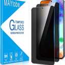 MAYtobe [2-Pack Privacy Screen Protector for Samsung Galaxy S25 FE Tempered Glass, Support Fingerprint Unlocking, Anti Spy, No Bubbles, Anti Scratch, Easy to Install