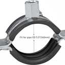 AKIHISA 5PCS Split Ring Pipe Hanger Heavy Duty Adjustable Pipe Bracket Clamp Wall Ceiling Mount Pipe Supports ID 5.5 Inch(140mm)