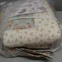 Cotton Bedspread Quilt Bedding Sets 3 Pieces Reversible Coverlet Sets Comforters Green Rose Floral Patchwork Bedspread, Queen Size