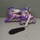 Kids Adjustable Inline Skates for Girls Boys and Adults, Blades Skate with Outdoor All Light Up Wheels for Beginner Youth Women (Small(US 10C-12.5C) Little Kids, Purple)