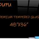 Magnetic Glass Write board 48"x36" Premium Tempered Dry Erase Boards Wall Mounted Frameless Whiteboard Bulletin Message Boards (Black)