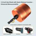 1/2" & 3/4" Metal Copper Pipe Cleaner Set,with 1/4 Hex Shank,Each Additional 3PCS Replaceable Brushes are Provided,for Cleaning Rust, Cleansing Copper/Bronze/Brass Pipes/Tubes for Soldering