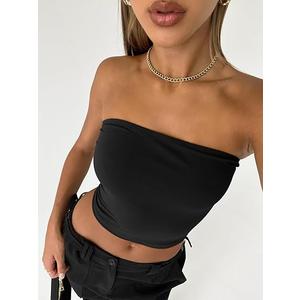 Trendy Queen Womens 1 Pack Tube Tops Crop Tops Going Out Strapless Basic Backless Bandeau Bra Summer Outfits 2024 S Trendy Queen Womens 1 Pack Tube Tops Crop Tops Going Out Strapless Basic Backless Bandeau Bra Summer Outfits 2024 S