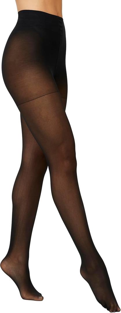 Hanes Women's EcoSmart Seasonless Control Top Tights (X-Large, Black)