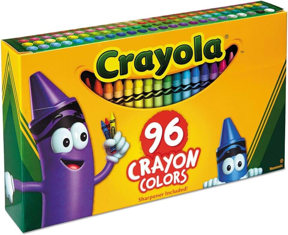 Crayola 52-0096 96 Count Crayon Box With New Specialty Crayon Samples
