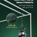 12-Pack 1/8 Adjustable Rope Hanger, Heavy Duty Ratchet Tie Down Strap with Reinforced Metal Gear, Ratcheting Pulley System Bungee Cord for Hanging Plants Grow Light and Various Tie-Down Uses
