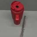 40 oz Tumbler with Handle, Insulated Tumblers with Lid and Straw, Large Metal Sports Water Bottle Jug, Thermal Stainless Steel Travel Coffee Mug Cup, Classic Red