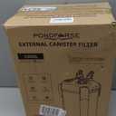 264GPH Canister Filter, 4-Stage External Aquarium Filter Ultra-Quiet Water Circulation Cleaning Machine with Media for Fish Tanks and Aquariums Up to 75 Gallons (264GPH) (Black)