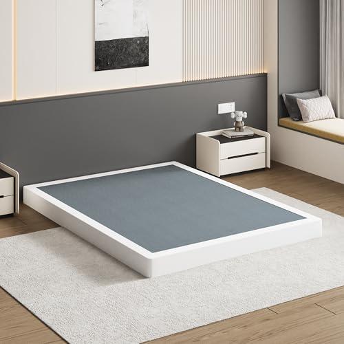 UOMEUR 2 Inch Low Profile Box Spring Queen 3200 lbs Heavy Duty Metal Mattress Foundation Support,Noise-Free, Non-Slip, Easy Assembly, Cleanable Fabric Cover