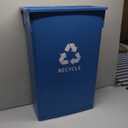 Winco Slim Commercial Trash Can/Waste Container, 23 Gallon Recycle, Blue