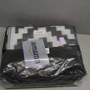 OLANLY Waterproof Outdoor Rug 5x8 ft, Outdoor Plastic Straw Rug for Camping, RV Mat Outside, Indoor Outdoor Carpet for Porch, Deck, Backyard, Balcony, Picnic, Black & White