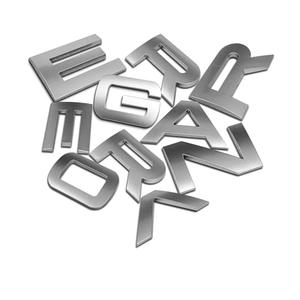 Slimall Replacement 3D Raised Front Head ABS Letter Decal Rear Letters Emblem Tailgate Letter Rear Emblem Sports Line Badge Compatible with RxxxE and RxxxR (Matte Silver)