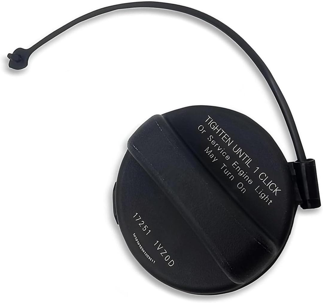 leechio Fuel Tank Cap, Tight-fitting Leak-proof Sealing Cover with Rubber Ring, ABS Heat-resistant Fuel Tank Port Cover with Screws, Compatible with Nissan Infiniti 17251-1VZ0D 17251-3JA0A (Black)