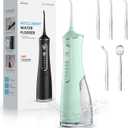 Water Flosser for Teeth Cleaning, 300ML Portable Cordless Oral Irrigator with DIY Strength, 4 Modes, IPX7 Waterproof & 30-Day Battery, 2-Min Smart Timer for Home/Travel Dental Care, Green