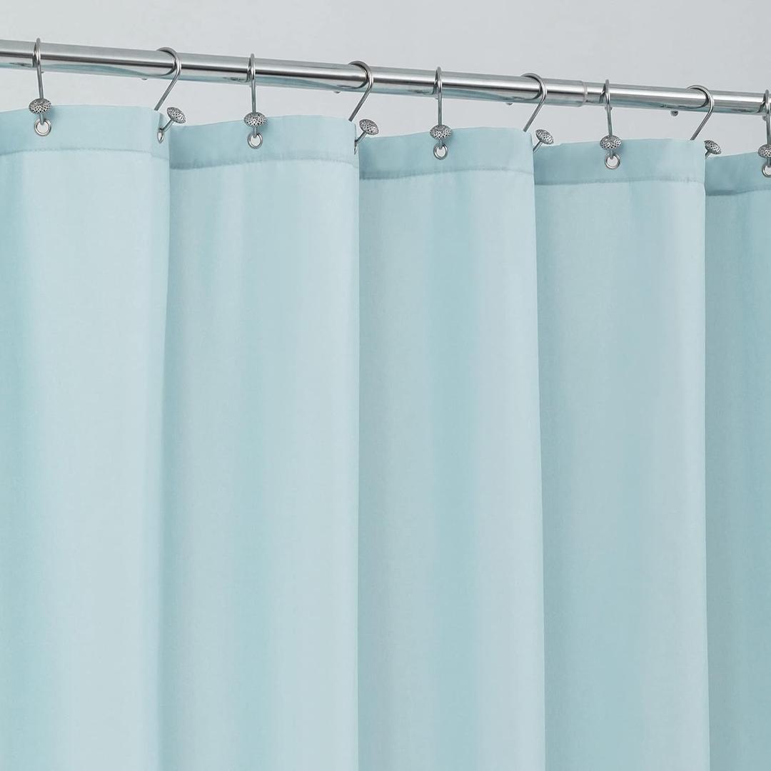ALYVIA SPRING Waterproof Fabric Shower Curtain Liner, Washable Cloth Shower Curtain for Bathroom - Standard Size 72x72, Blue