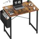 DUMOS 31" Small Computer Desk Home Office Desk, Gaming Desks, Brown