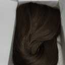 7JHH WIGS Hair Dye Wig for Women Synthetic Hair Natural Long Straight Wig With Bangs (22inch, Cold Brown)