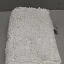 MAYSHINE Plush Shaggy Chenille Bath Mat | Extra Soft, Super Absorbent, Non-Slip Bathroom Rug | Fluffy Microfiber, Area Rug Sets for Bathroom Floor, Kitchen, Living Room | 24"x17" | White