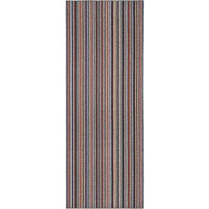 Garland Rug Carnival Stripe 3 Ft. x 8 Ft. Multi Color Runner Rug, Random Multi-Color Stripes