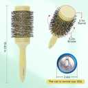 Fast Dry Round Brush with Ceramic Ion Thermal Barrel and Nylon Bristles,Argan oil Round Hair Brush for Blow Drying,Styling,Curling,Straightening, Perfect Styling .for All Hair Types-53mm