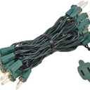 Novelty Lights 5 Feet 20 Bulbs Vintage Short Mini Light String, Clear Bulbs on Green Wire, 4-Inch Spacing Fairy Lights, Connectable End-to-End, UL Listed for Indoor/Outdoor