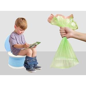 Portable Potty for Toddler Travel Foldable Potty Seat for Toddler Training Toilet for Kids Boys Girls Car On The Go Potty Travel Toilet Chair for Camping Park Indoor/Outdoor (Blue)