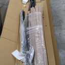 Yaheetech 10FT Solar Offset Umbrella with 32 LED Lights Cantilever Hanging Outdoor Umbrellas Handy Crank & Cross Base for Lawn/Deck/Backyard/Pool Tan